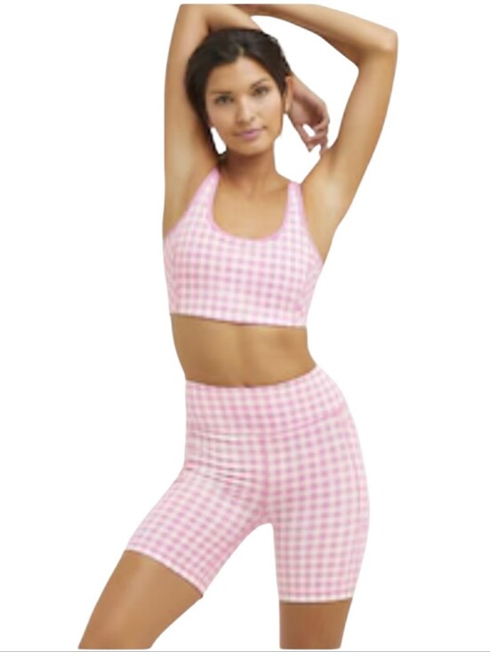 Draper James Tops - Women's Draper James Pink Plaid Workout Set Sz XS